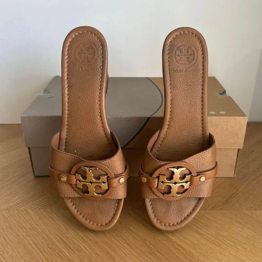 Tory Burch Patti Women Wedge Heel Sandals- SZ 8.5
